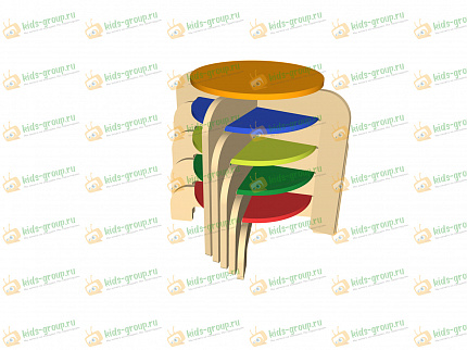 Комплект табуретов разной высоты из березовой фанеры