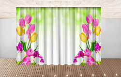 Комплект фотоштор. Тюльпаны №3