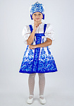 Русский народный костюм для девочки Гжель расписная