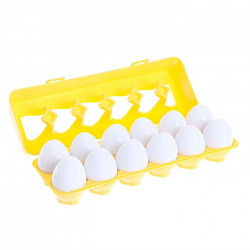 Развивающий набор «Сортер яйца», цифры, 12 штук