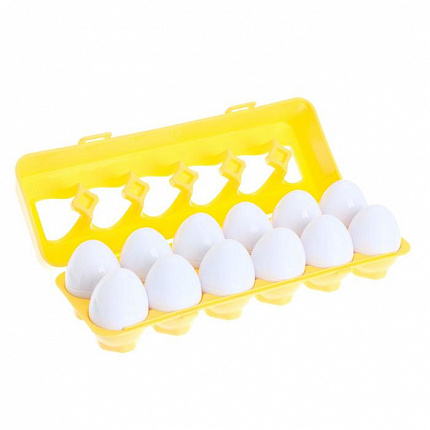Развивающий набор «Сортер яйца», цифры, 12 штук