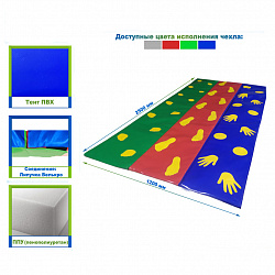 Коврик со следочками 2500х1200х20 мм из 3-х частей