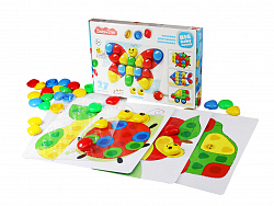 Мозаика для самых маленьких "Бабочка" d40/4 цв/27 эл Baby Toys