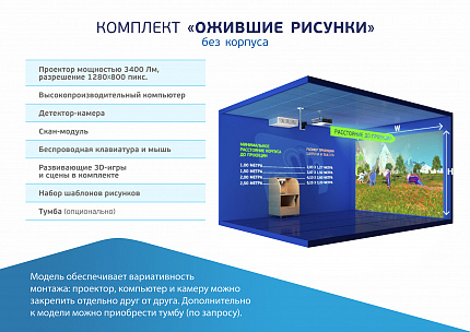 Интерактивная стена Ожившие рисунки без корпуса