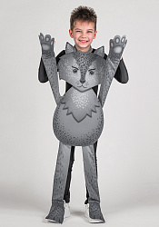 Волк ростовая кукла из фетра для детей / 100 см.