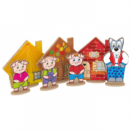 Набор "Персонажи сказки "Три поросенка"