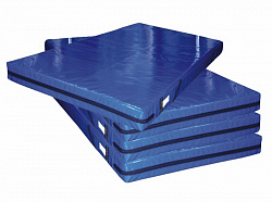 Мат 1х2х0,1м наполнитель поролон; чехол тентовая ткань ПВХ с молнией и ручками для переноски