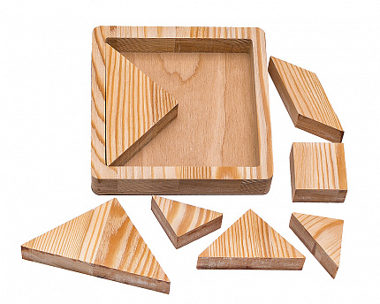 Мировая головоломка "Танграм" (из массива дерева)