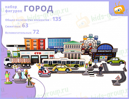 Сиреневая Мультстудия для кукольной анимации -  ПРОФ-версия   с комплектом фигурок