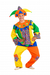 Карнавальный костюм взрослый "Скоморох "Петрушка"