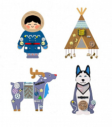 Комплект бизибордов "Сказки Севера"