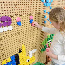 STEM Геометрические колышки, 256 шт (8 цветов) набор 1