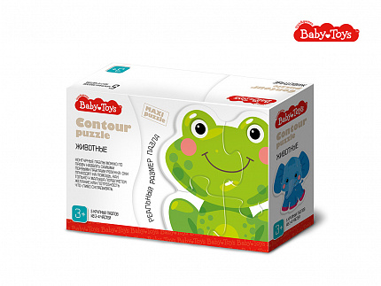 Пазлы контурные "Животные" Baby Toys