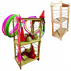 Стеллаж для хранения игрушек и мячей (фанера)
