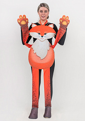 Лиса ростовая кукла из фетра для взрослого / 130 см.