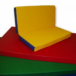 Мат гимнастический 1х1х0,1м (в 2 сложения) поролон, иск. кожа