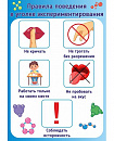 Обучающий стенд для детского сада ПРАВИЛА ПОВЕДЕНИЯ В УГОЛКЕ ЭКСПЕРЕМЕНТИРОВАНИЯ