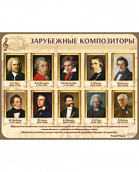Стенд для школы ЗАРУБЕЖНЫЕ КОМПОЗИТОРЫ