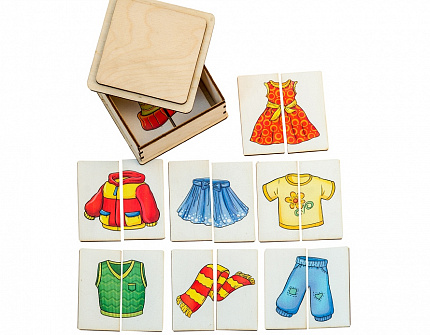 Дидактическая игра "Картинки- половинки "Одежда"