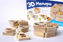 Игра деревянная 3D Мемори "Ассорти"