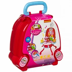 Набор игровой "Кухня" в розовом чемоданчике 32х29х40 см, 31 деталь, со светом и звуком