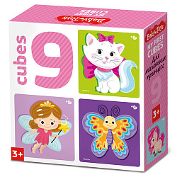 Кубики пластмассовые "Для маленьких принцесс" 9 шт Baby Toys