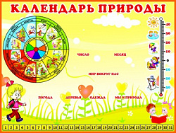 Календарь природы стенд 800 х 600 пластик 3 мм