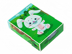 Кубики "Лесные животные" (без обклейки) 12 шт Baby Toys
