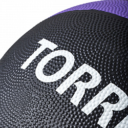 Медбол "TORRES 5 кг", черно-фиолетово-белый