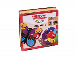 Мозаика деревянная "Бабочка и улитка" 18 эл Far far land Wood