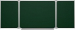 Трёхэлементная магнитная эмалированная школьная доска 2400х1000 (меловая)