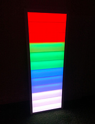 Светозвуковая лестница света металлическая премиум - 6 ячеек черный металл