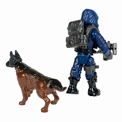 Набор СОЛДАТИК с оружием, серия "НАСТОЯЩИЙ БОЕЦ", спецназовец с собакой, высота 6 см