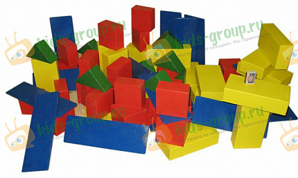 Конструктор детский "Строитель" напольный большой 78 элементов