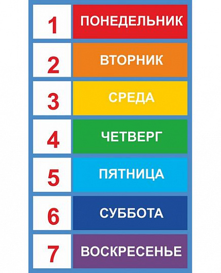 Обучающий стенд ДНИ НЕДЕЛИ