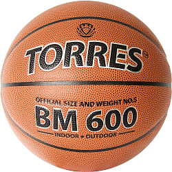 Мяч баскетбольный TORRES BM600 тренировочный, размер 5
