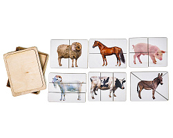 Разрезные картинки "Домашние животные"