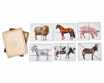 Разрезные картинки "Домашние животные"