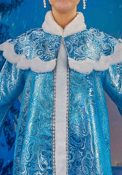 Костюм Снегурочки Гжель из парчи