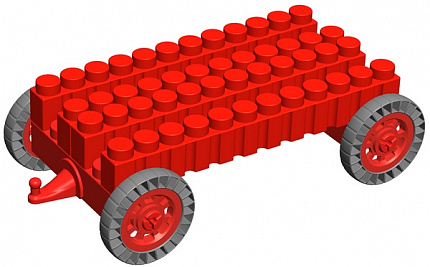 Платформа 2-х осная GigaBloks 5", Гигантское Лего