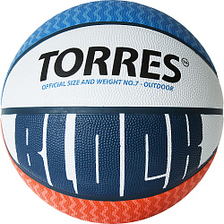 Мяч баскетбольный TORRES Block любительский, размер 7