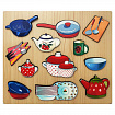 Рамка-вкладыш "Посуда" 12 деталей