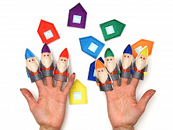 Пальчиковый театр Семь гномиков фетр (14дет)