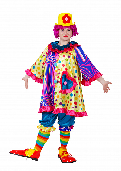 Карнавальный костюм взрослый "Клоунесса"