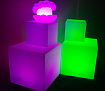 Световой пуф RGB беспроводной 30х30х30 см.