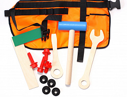 Детский набор инструментов на пояс «От молотка до гайки»