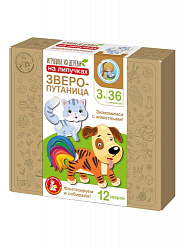 Игра развивающая из дерева на липучках "Зверопутаница"
