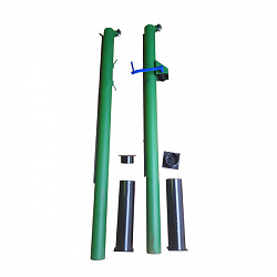 Стойки для большого тенниса со стаканами, крышками и механизмом натяжения сетки