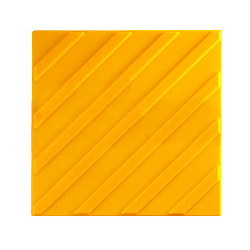 Тактильная плитка ПВХ 300х300 диагональ желтая