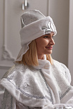 Боярская парча белая